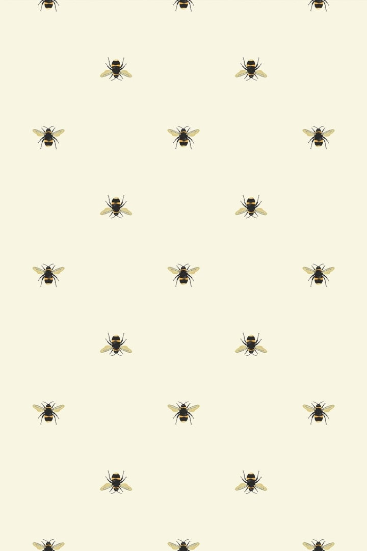 - Joules Botanical Bee Creme Wallpaper - 118544 - Decor Warehouse