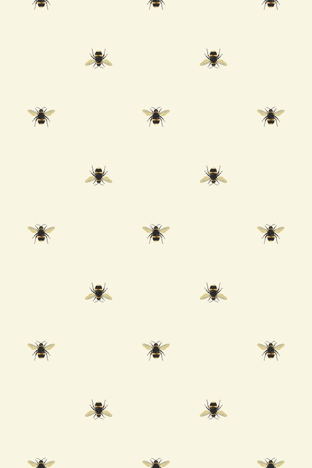 Animal Wallpaper Botanical Bee Creme Wallpaper