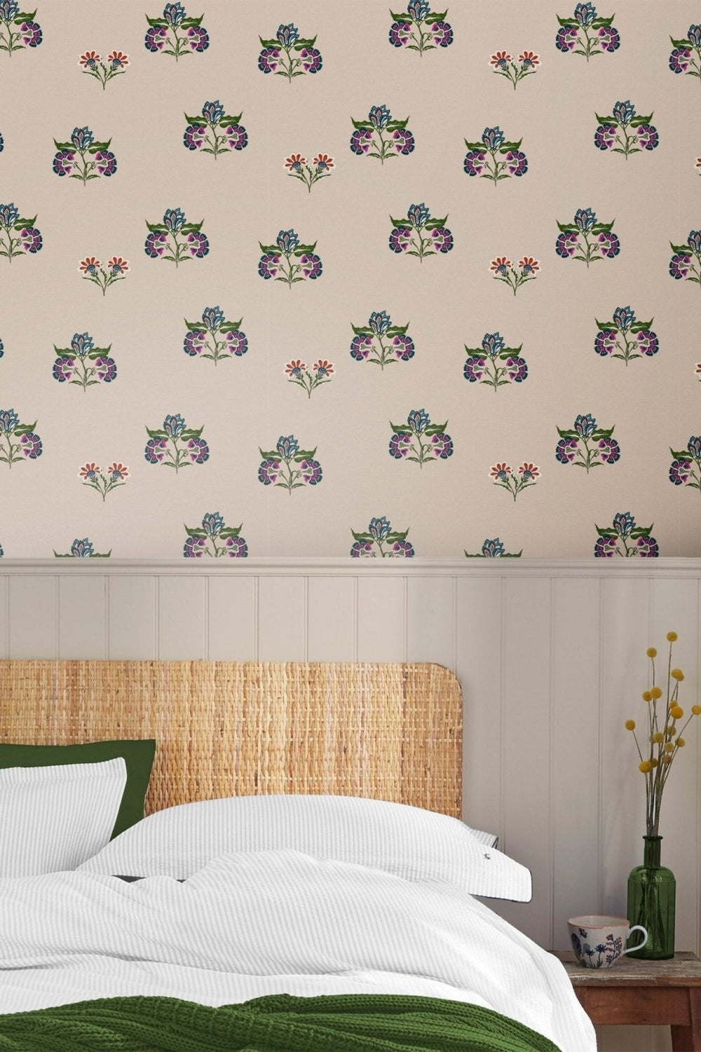 118574-Graham & Brown-Joules - Indienne Block Print Dawn Grey Wallpaper-Decor Warehouse