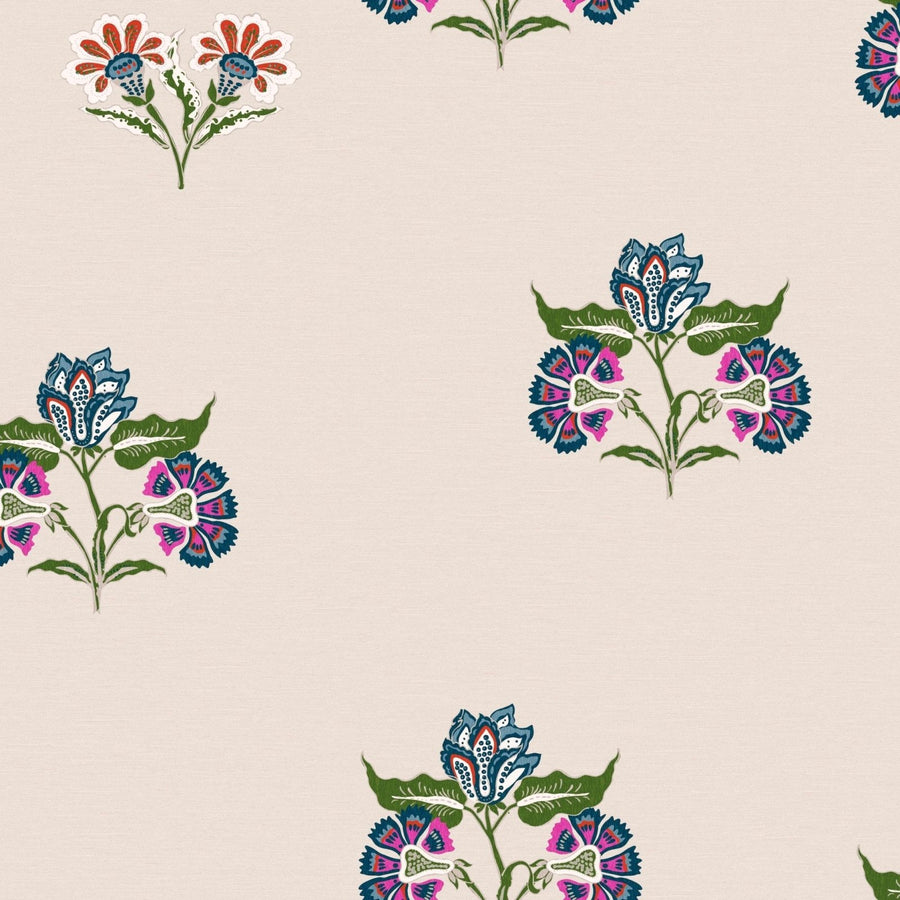 118574-Graham & Brown-Joules - Indienne Block Print Dawn Grey Wallpaper-Decor Warehouse