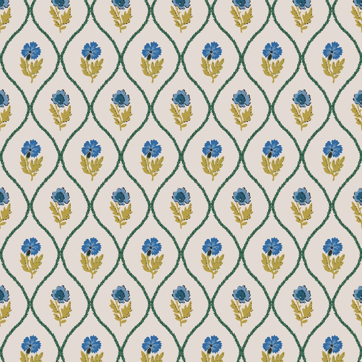 120876-Graham & Brown-Joules - Trellis Floral Creme Gold wallpaper-Decor Warehouse