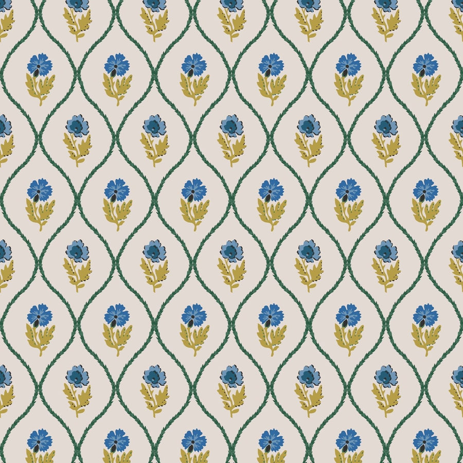 120876-Graham & Brown-Joules - Trellis Floral Creme Gold wallpaper-Decor Warehouse