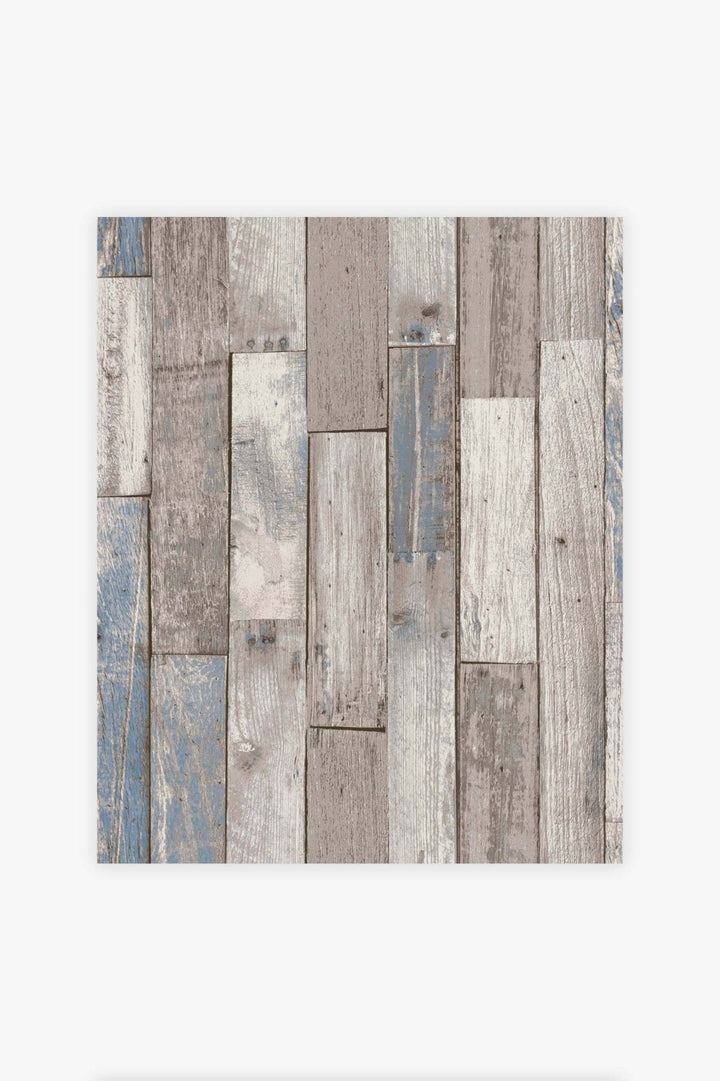 119309-Graham & Brown-Next - Distressed Wood Panel Neutral Blue Wallpaper-Decor Warehouse