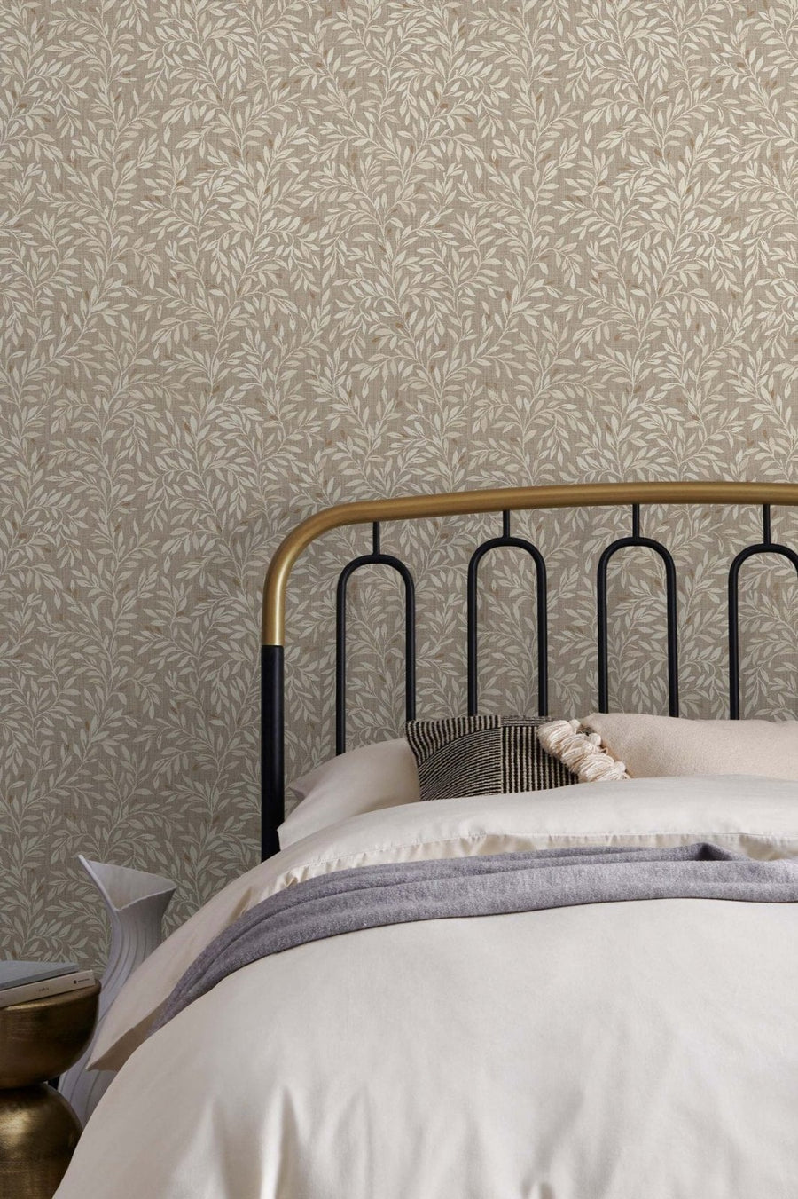 118264-Graham & Brown-Next - Ditsy Leaf Neutral Wallpaper-Decor Warehouse