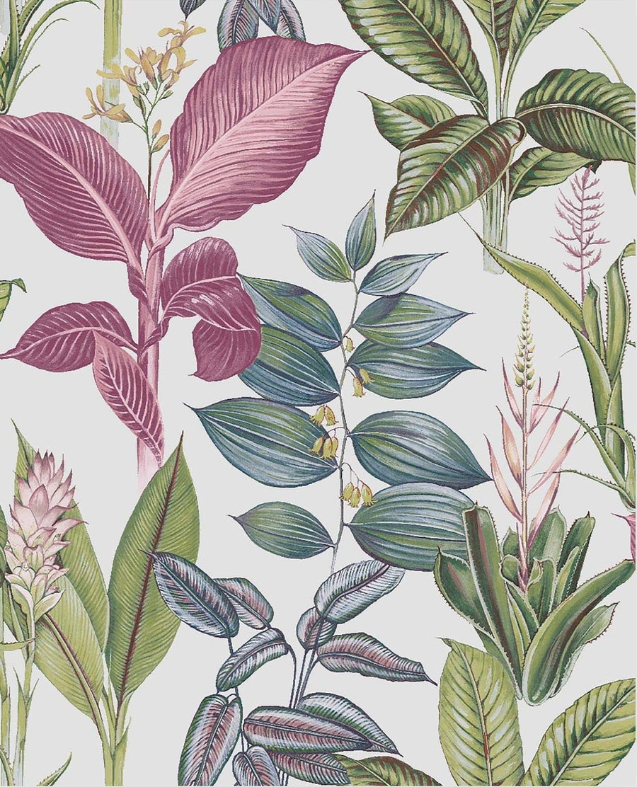 118299-Graham & Brown-Next - Fantasy Rainforest Leaves Multi Coloured Wallpaper-Decor Warehouse