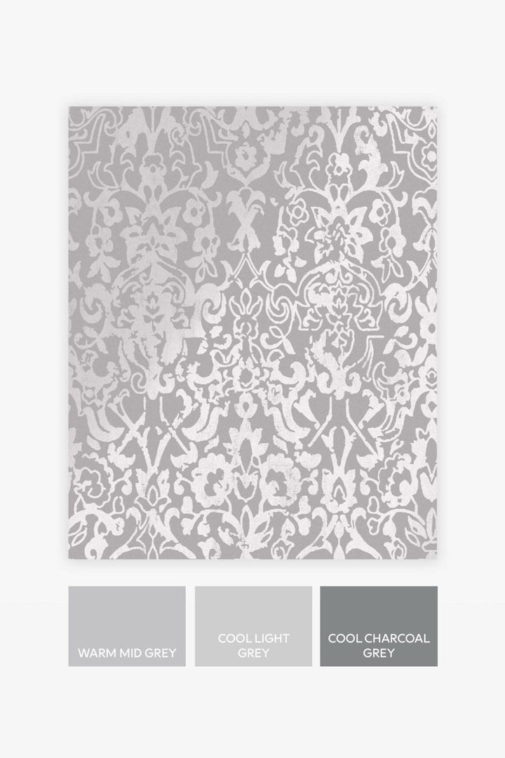 118293-Graham & Brown-Next - Majestic Damask Grey Wallpaper-Decor Warehouse