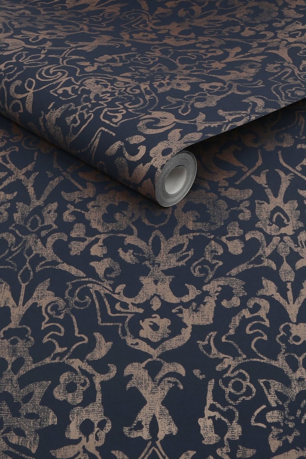 118294-Graham & Brown-Next - Majestic Damask Navy Wallpaper-Decor Warehouse