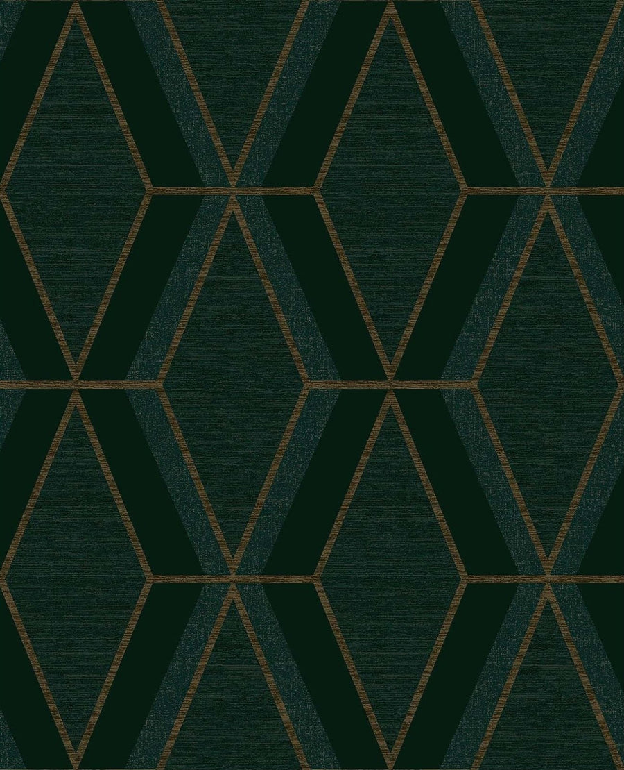 118284-Graham & Brown-Next - Optical Triangle Green Wallpaper-Decor Warehouse