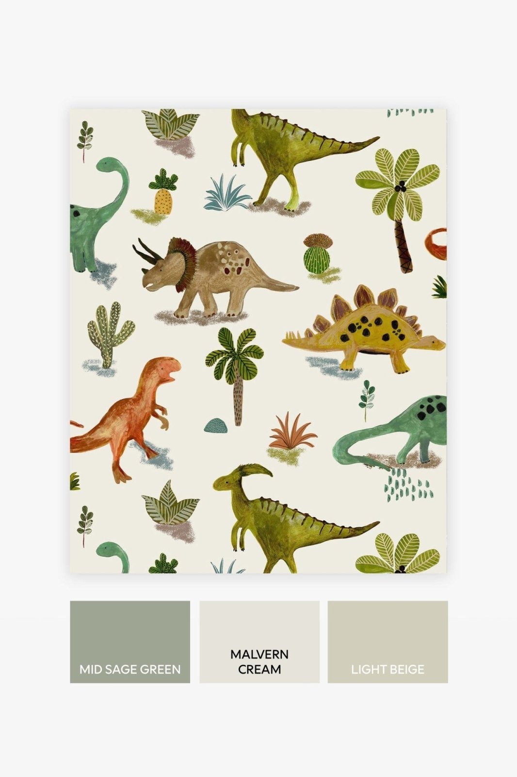 118331-Graham & Brown-Next - Prehistoric Dinosaur Friends Natural-Decor Warehouse
