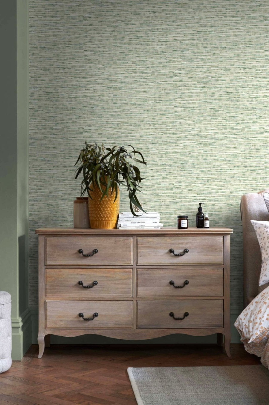 118324-Graham & Brown-Next - Watercolour Abstract Green Wallpaper-Decor Warehouse