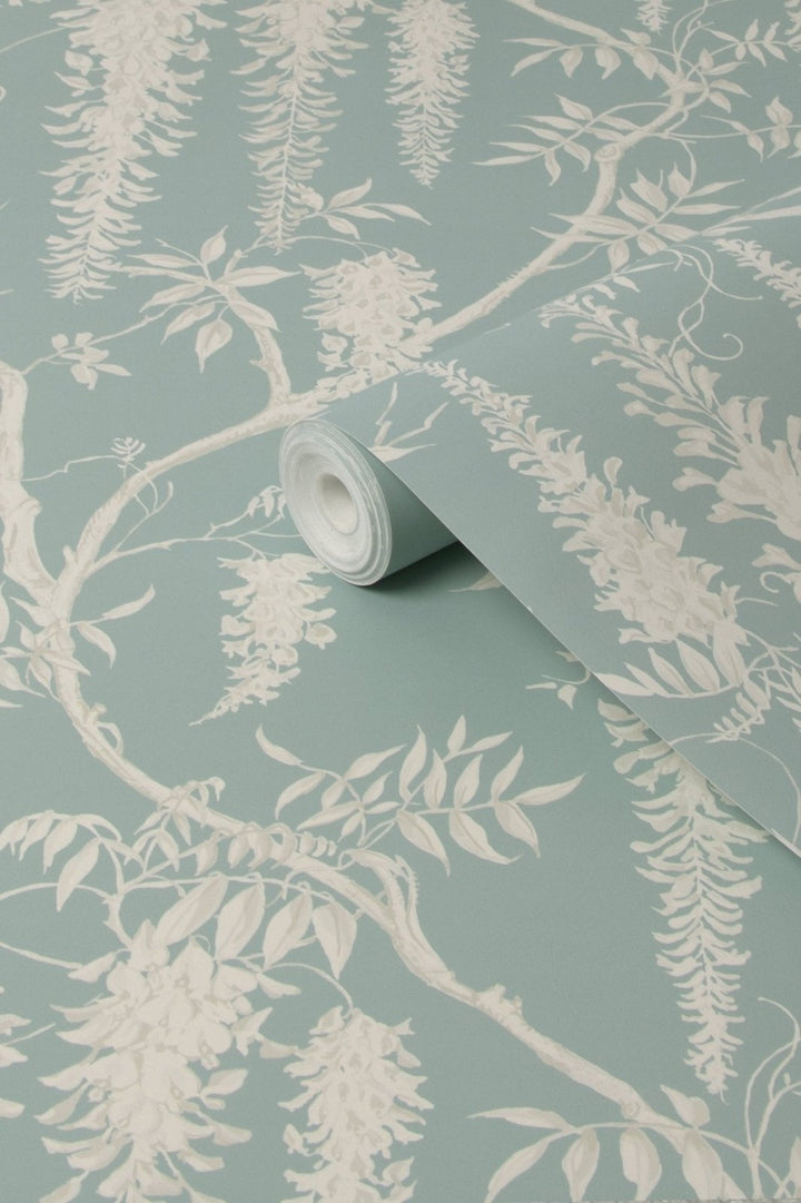 118251-Graham & Brown-Next - Wisteria Trails Duck Egg Wallpaper-Decor Warehouse