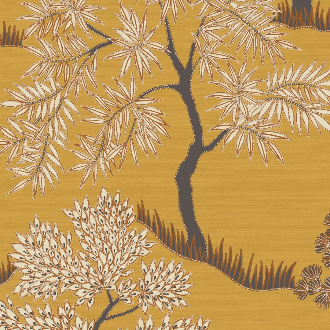 121800-Graham & Brown-Sublime - Trees Ochre Wallpaper-Decor Warehouse