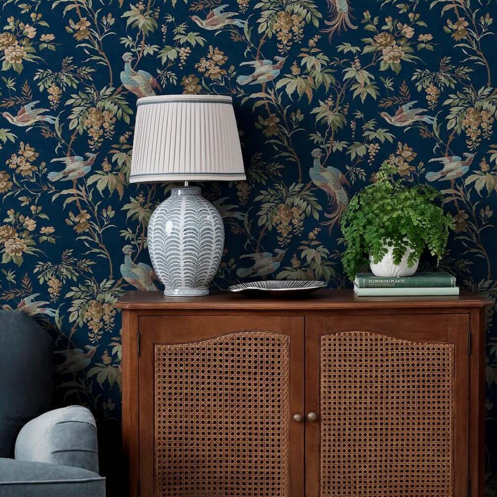 Laura Ashley Attleton Midnight Wallpaper