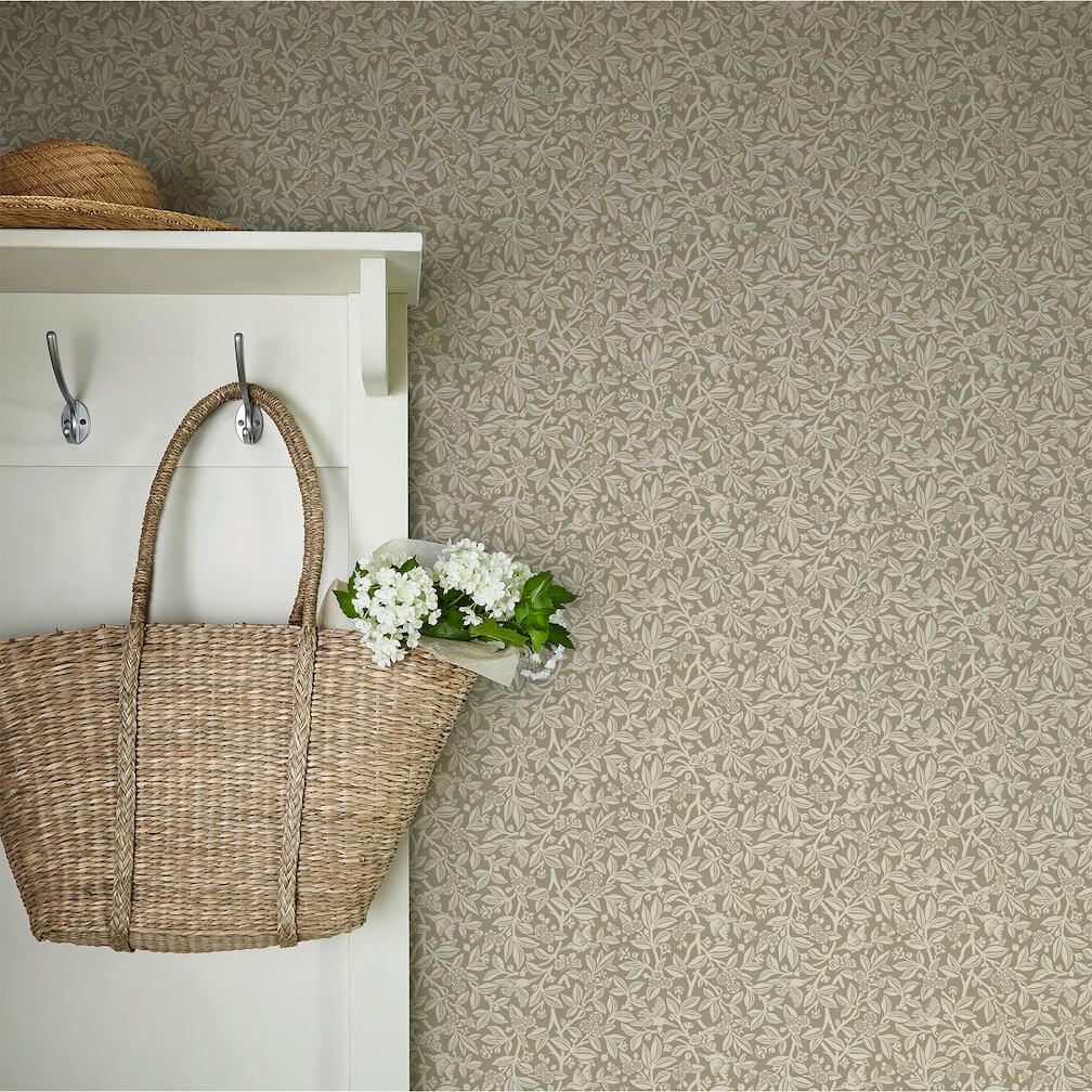 Laura Ashley Nutgrove Lichen Wallpaper