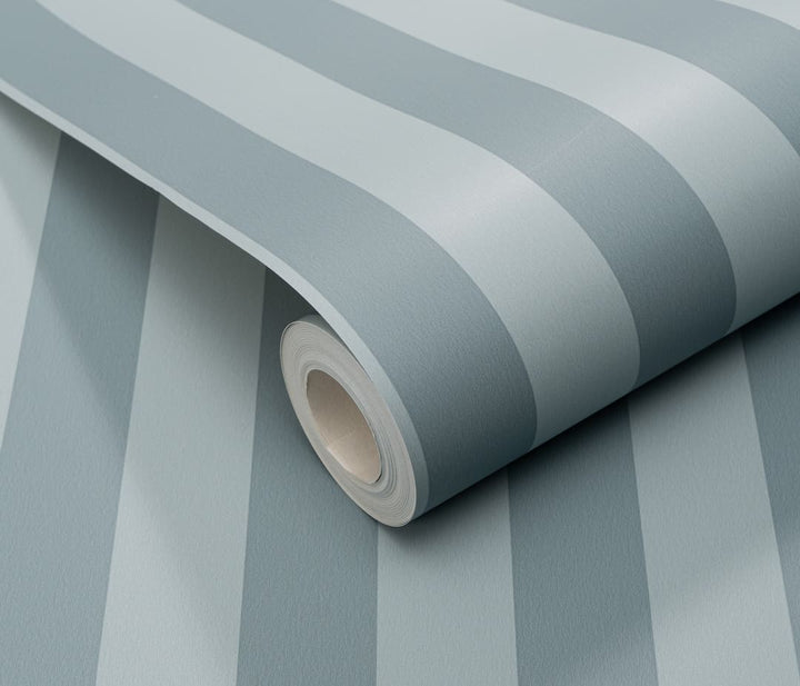 Erismann Heritage Stripe Duck Egg Wallpaper