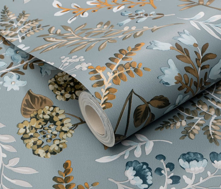 Erismann cottage Duck Egg Wallpaper