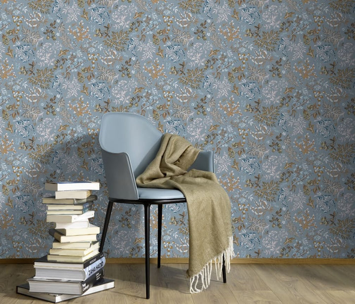 Erismann cottage Duck Egg Wallpaper