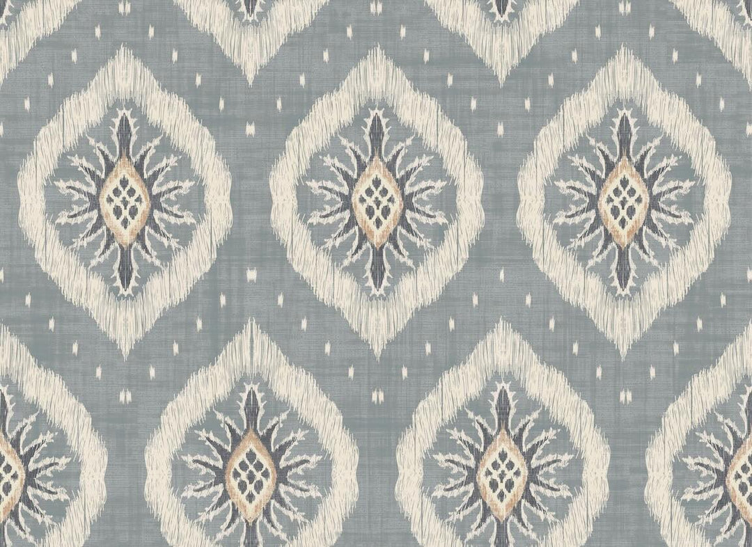 Esselle Odina Ikat Soft Blue Wallpaper