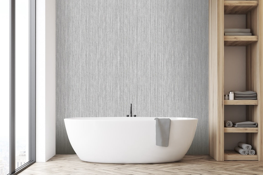 Arthouse Japandi Grasscloth Grey Wallpaper