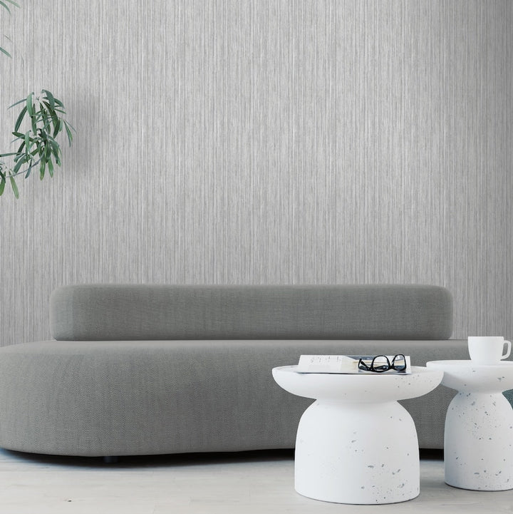 Arthouse Japandi Grasscloth Grey Wallpaper