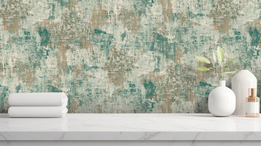 Arthouse Abstract Texture Green Wallpaper