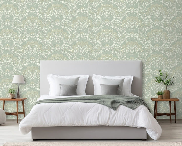 Arthouse Floral Trail Sage Wallpaper