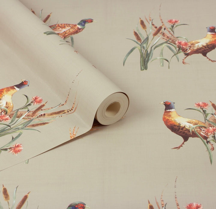Arthouse Pheasant Meadow Natural Wallpaper