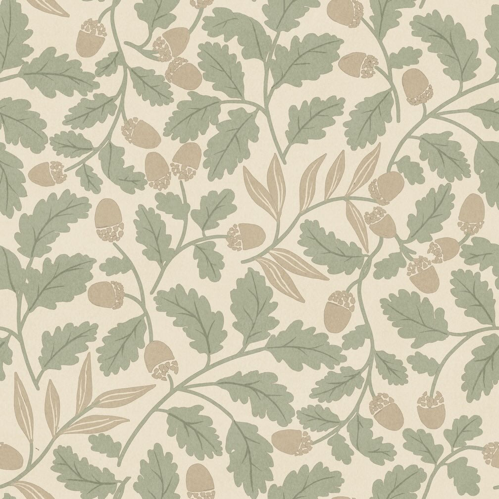 Arthouse Acorn Trail Sage Wallpaper