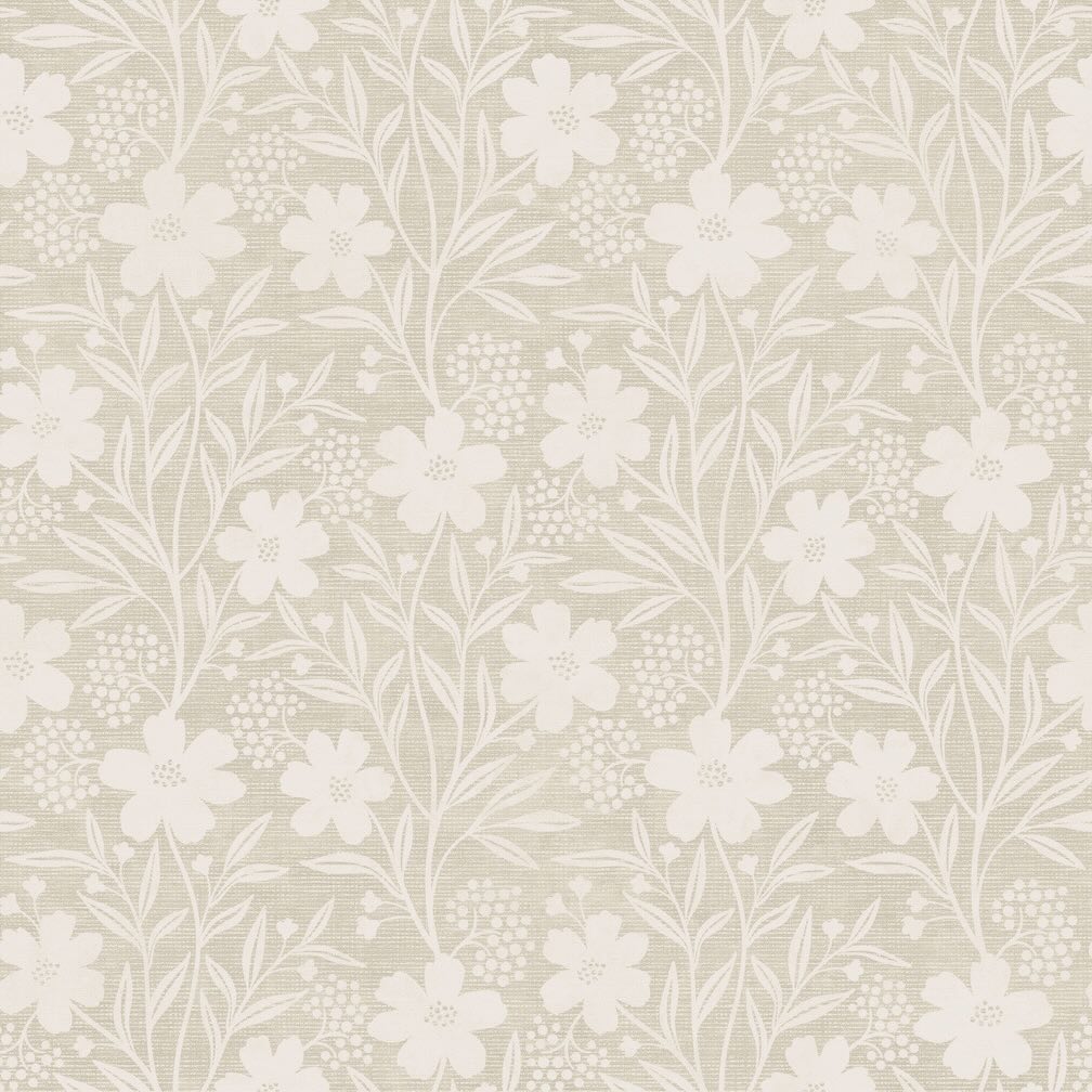 Arthouse Berry Floral Neutral Wallpaper