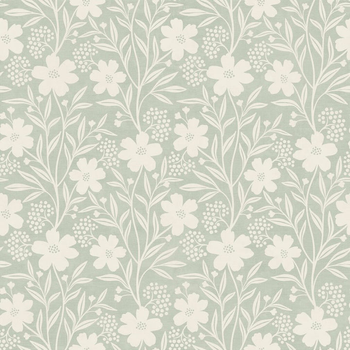 Arthouse Berry Floral Sage Wallpaper