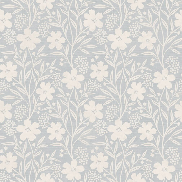 Arthouse Berry Floral Soft Blue Wallpaper