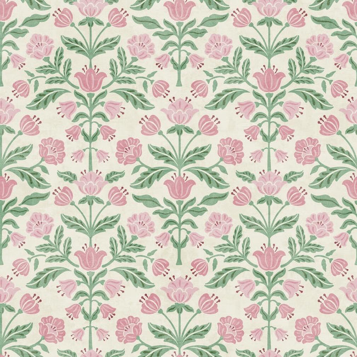 Arthouse Modern Floral Damask Green/Pink Wallpaper