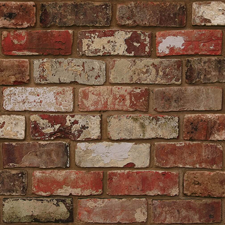 Fresco Brick Wall Red Wallpaper
