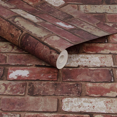 Real Red Brick Wallpaper By Woodchip & Magnolia