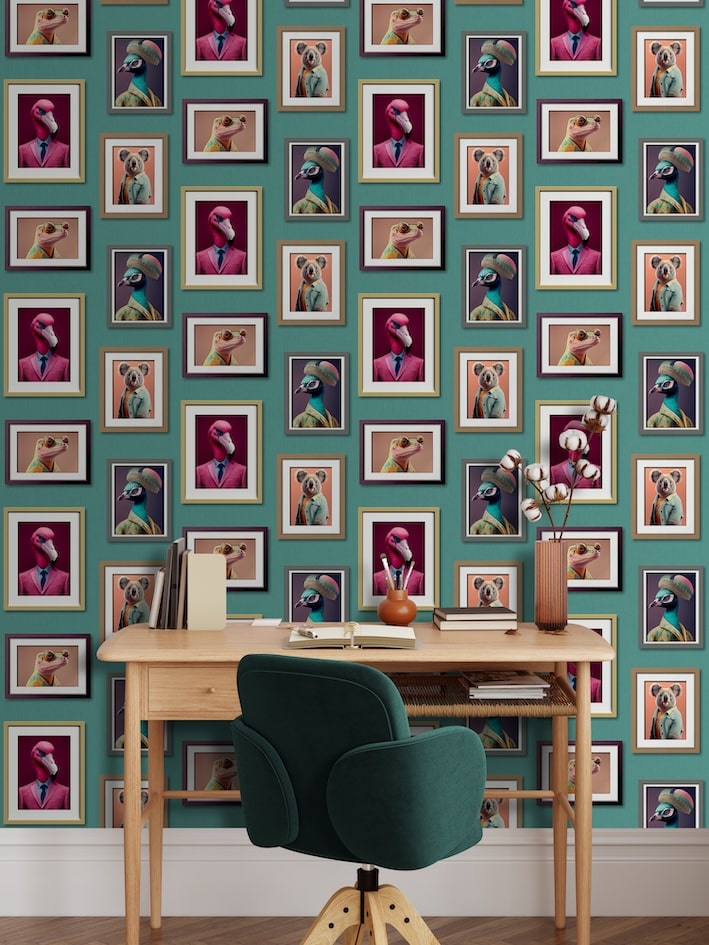 Muriva Fantastic Animals Picture Frame Wallpaper