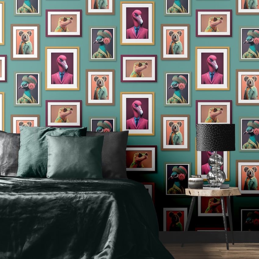 Muriva Fantastic Animals Picture Frame Wallpaper