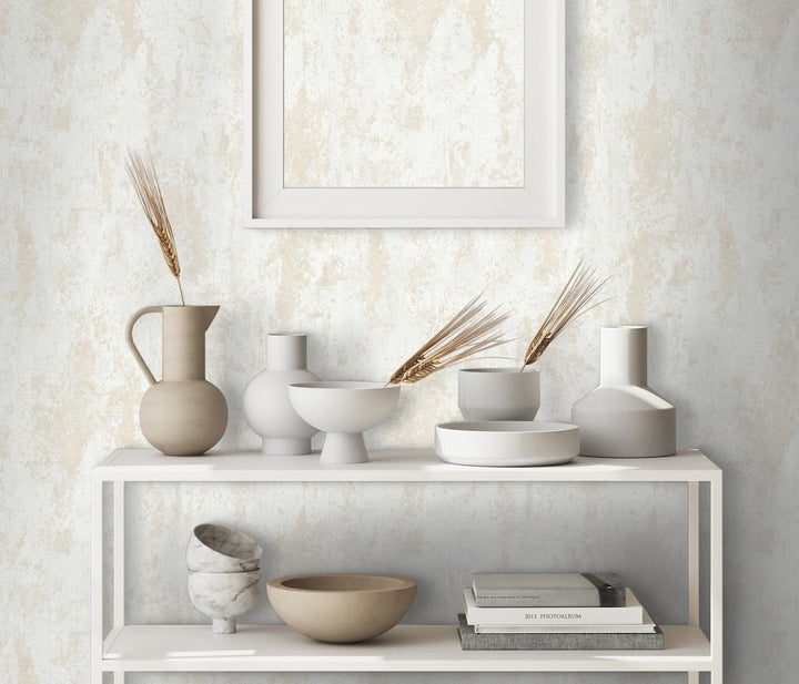Erismann Casual Chic Plaster Textured Cream Wallpaper