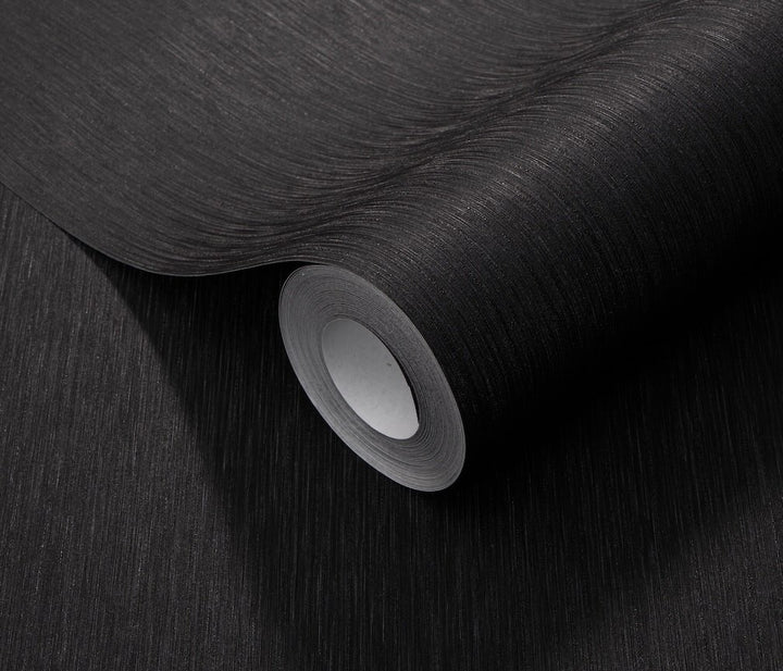Erismann Versailles Vertical Linen Black Wallpaper