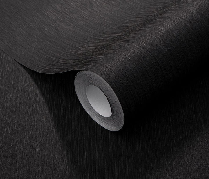 Erismann Versailles Vertical Linen Black Wallpaper