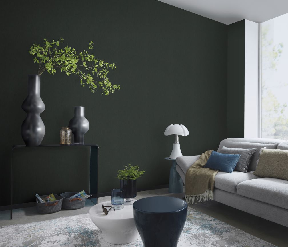 Erismann Versailles Vertical Linen Black Wallpaper