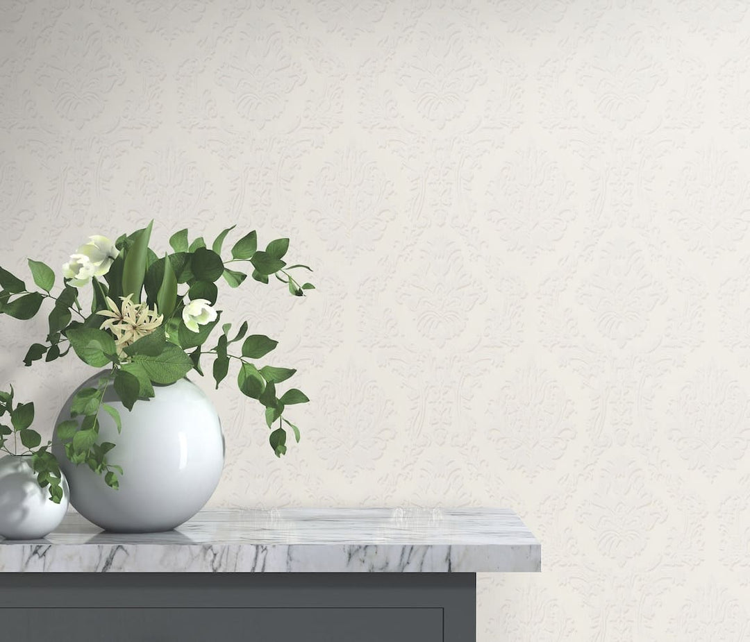Erismann Versailles Carre Damask Light Cream Wallpaper