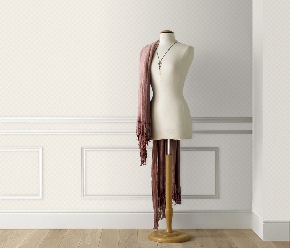 Erismann Versailles Quilted Faux Cream Leather Wallpaper