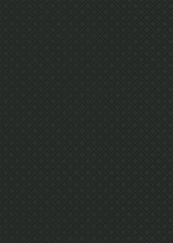 Erismann Versailles Quilted Faux Black Leather Wallpaper