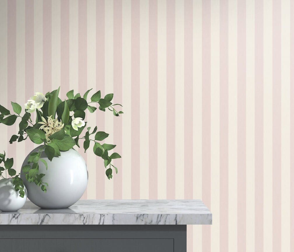 Erismann Entree Pink Stripe Wallpaper