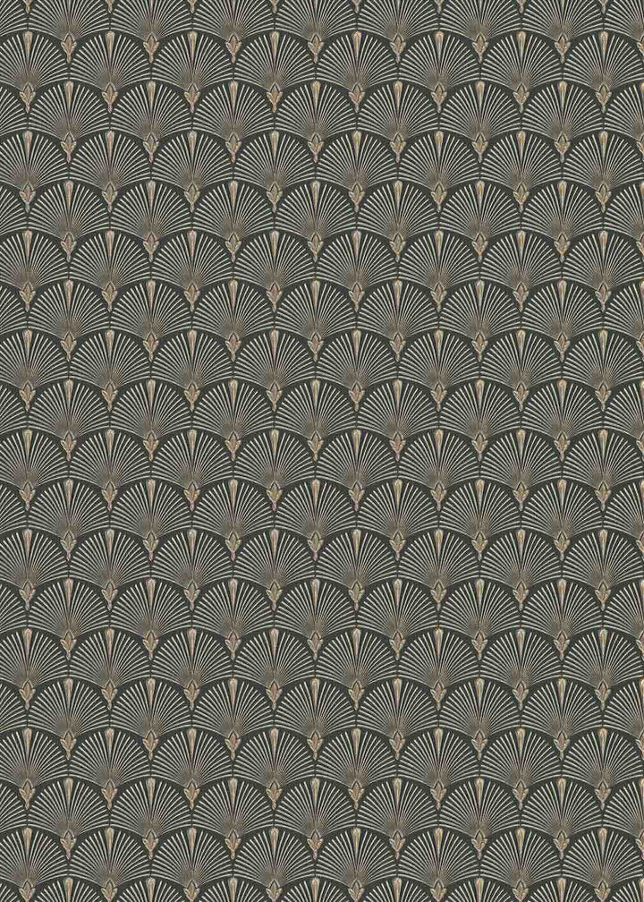 Erismann Versailles Arch Fan Art Deco Black/Gold Wallpaper