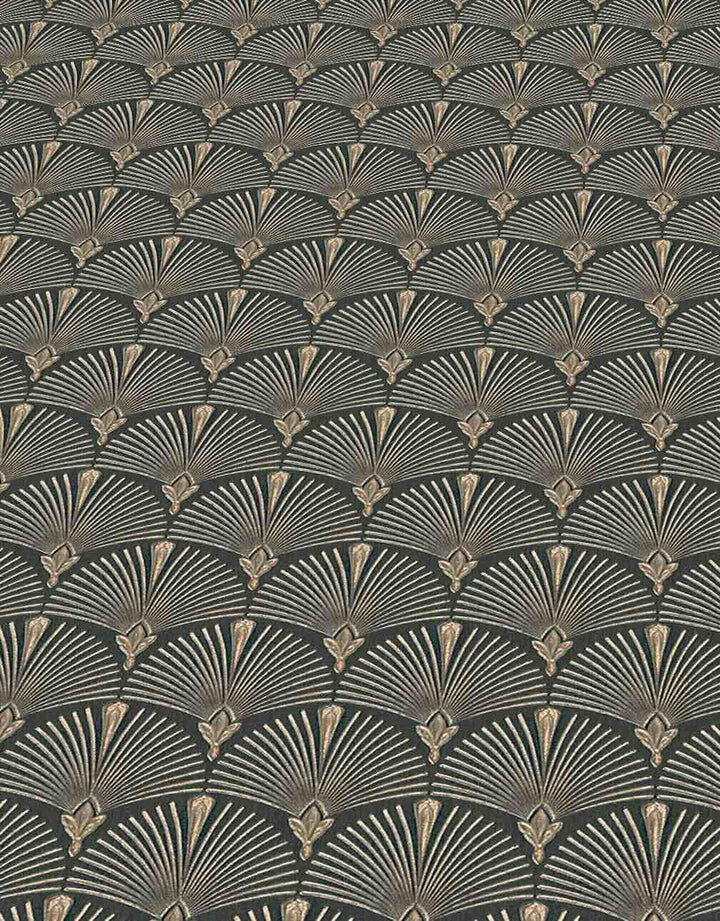 Erismann Versailles Arch Fan Art Deco Black/Gold Wallpaper