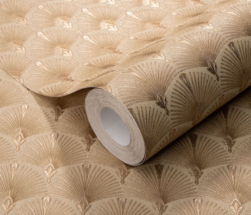 Erismann Versailles Arch Fan Art Deco Gold Wallpaper