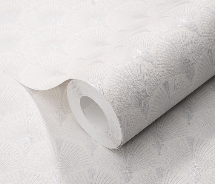 Erismann Versailles Arch Fan Art Deco Silver/Grey Wallpaper