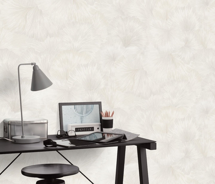 Erismann Floral Leaf Motif Cream Wallpaper
