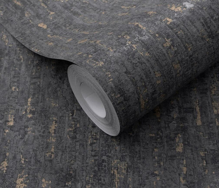 Erismann Shadow Veil Black / Gold Wallpaper